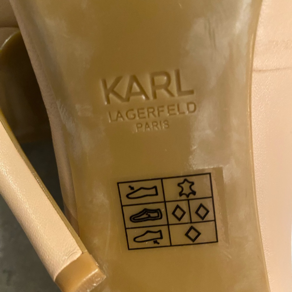 Karl Lagerfeld Tan Stiletto Heels - Picture 7 of 8
